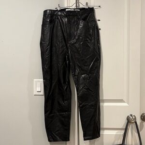 Women’s Black Leather Pants